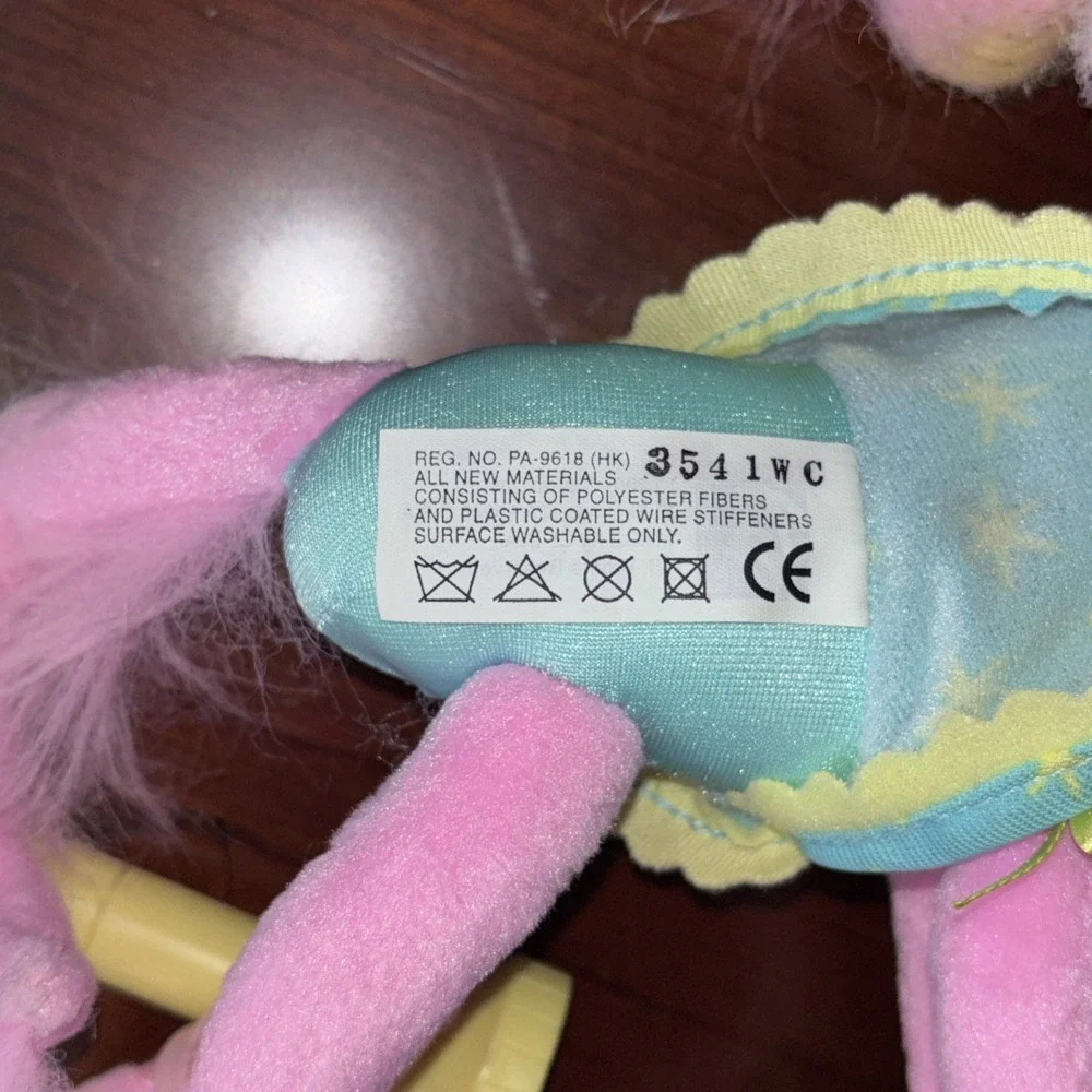 Vintage 2001 Mattel Barbie Pose Me Pink Poodle Pet Dog Plush Toy 3541WC